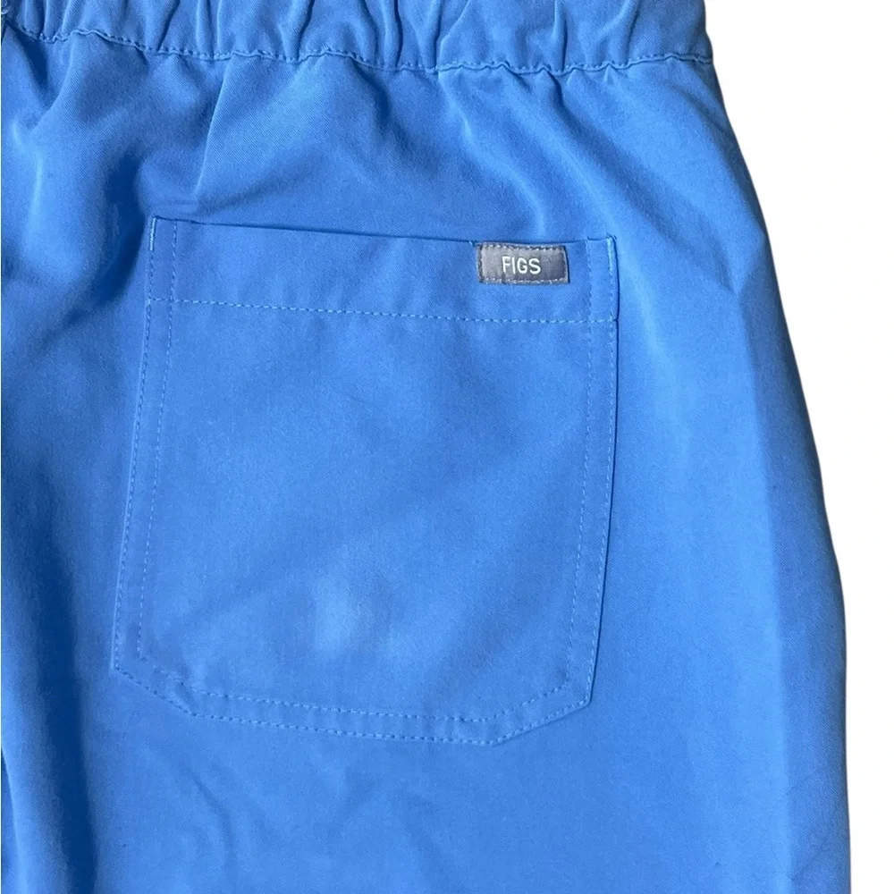 Figs men’s technical series TM3001 blue Cairo cargo drawstring waist scrub pants